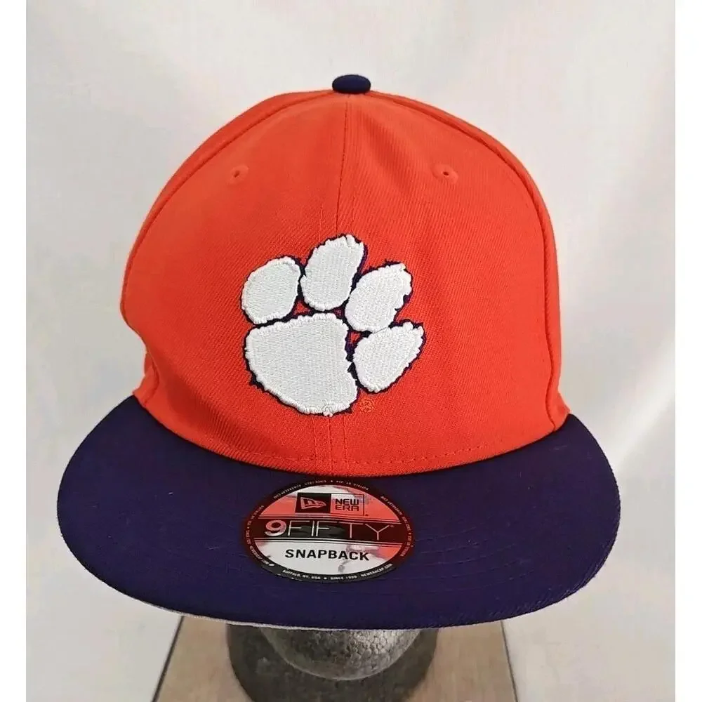 Clemson Tigers Hat Men's Adjustable Orange Purple Paw 59Fifty Snapback Cap